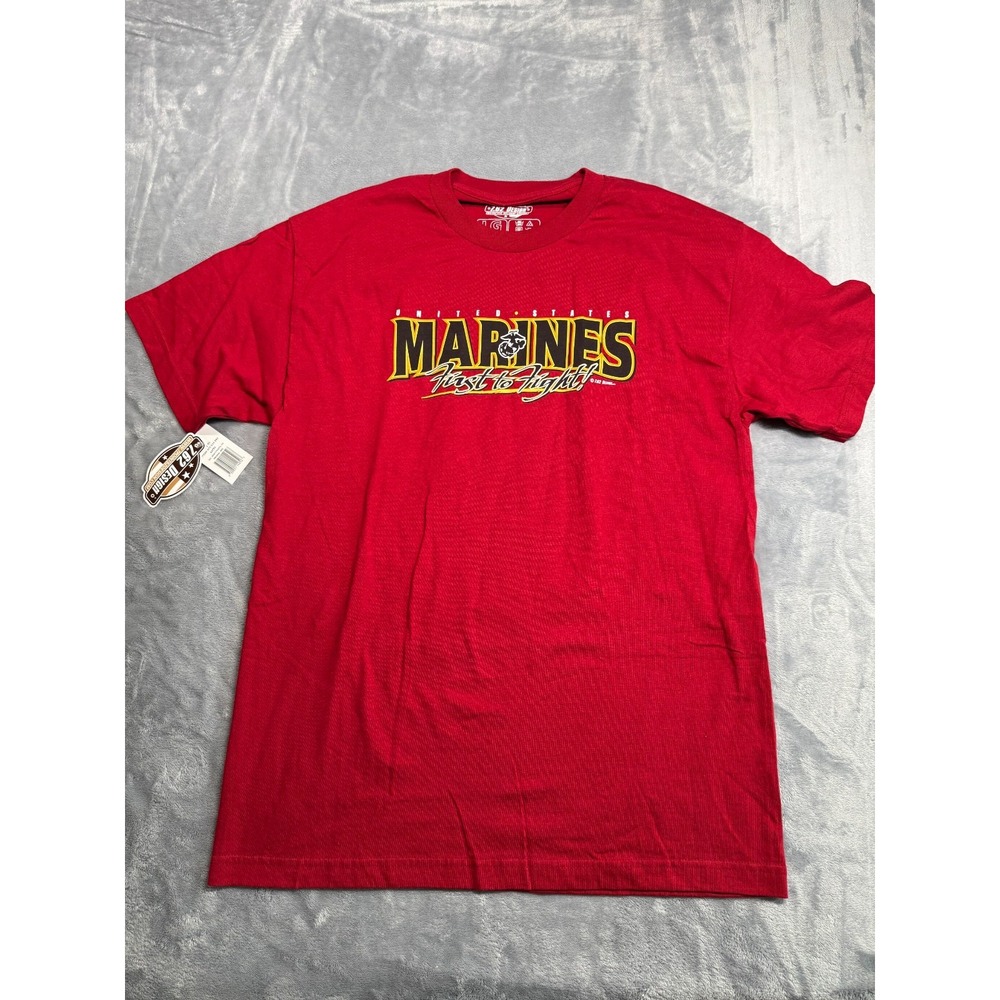 7.62 Design T Shirt Mens Large Red Cotton United States Marines First To Fight
